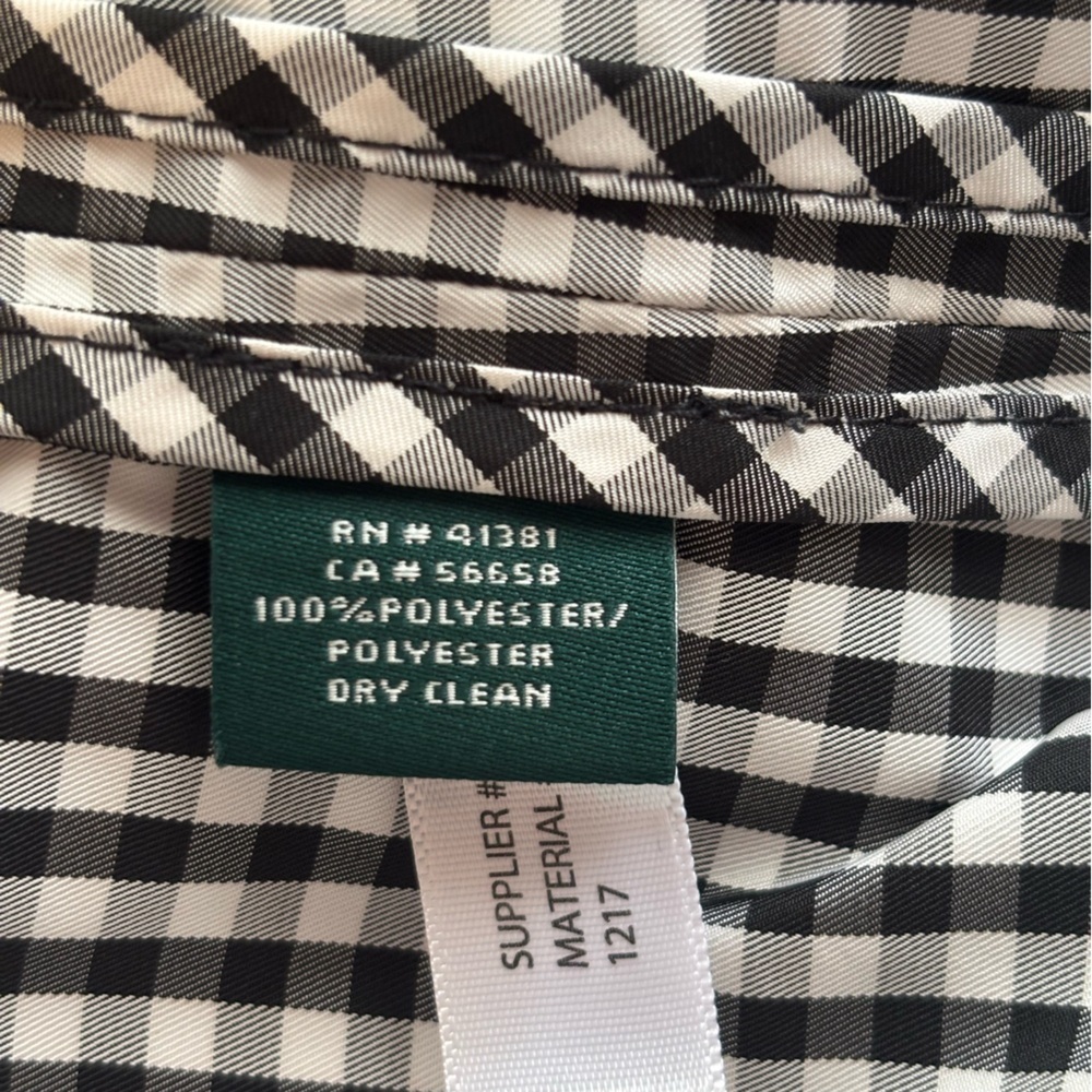 Ralph Lauren Coat Women's 2 Gingham Twill Trench Plaid Rain Double Breasted Belt - Picture 7 of 8